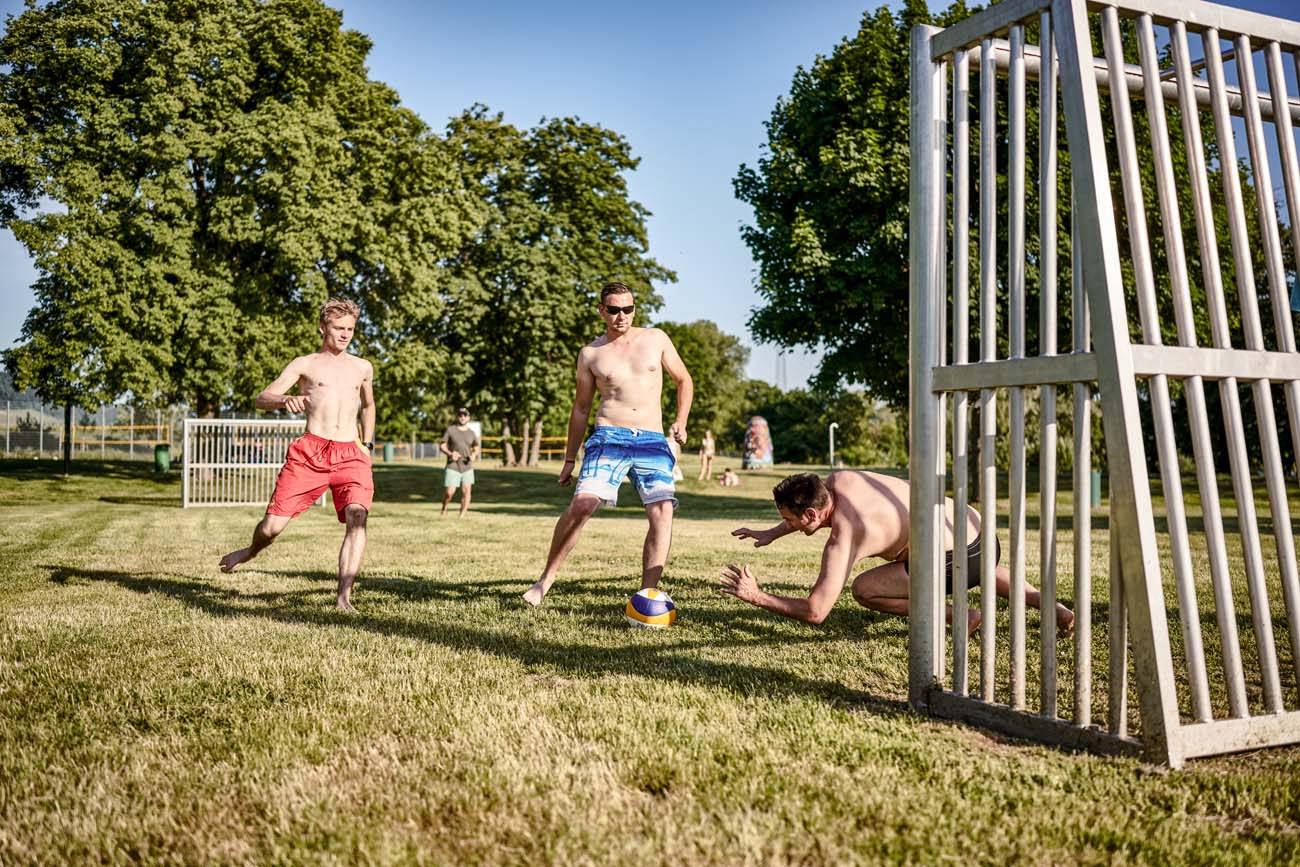 People playing football
