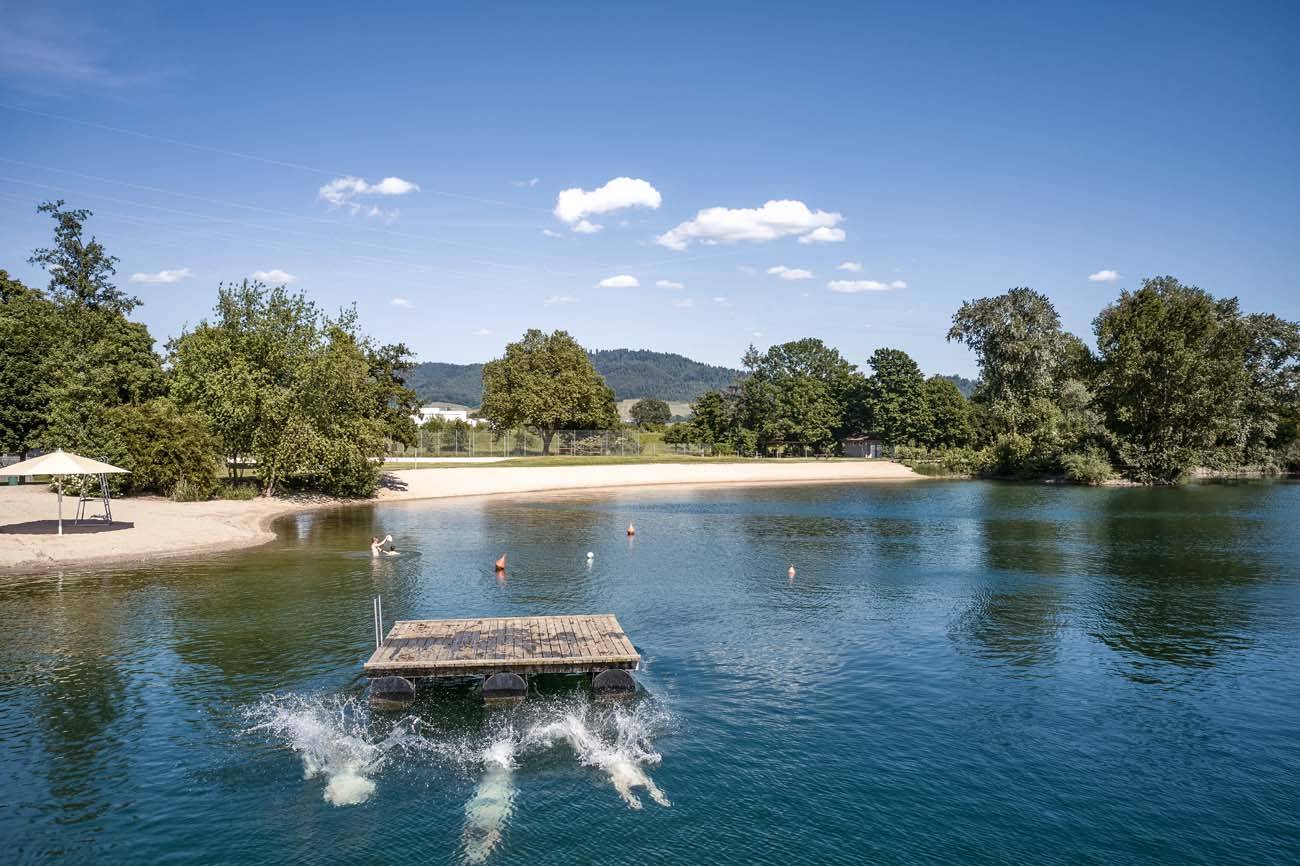 Wooden island in the water
